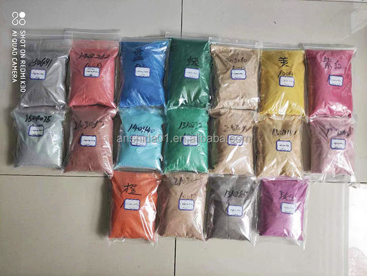 ミカフラークチップと混合または単色ビニールフラークチップ