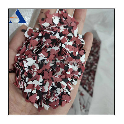 ゴムコーティング 装飾用複合岩石チップ エポキシフロアフラックス 3-6mm ヘベイ