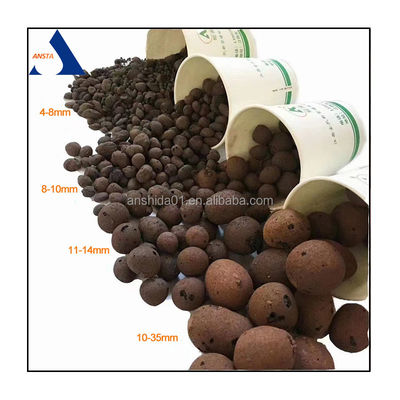 LECA クレイボール 水栽培 拡張された クレイ・ペブル 50L バッグ 散装密度 250-450kg/M3